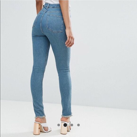 ASOS High Rise Skinny Jean Dark Wash | SZ 25 - Picture 10 of 13